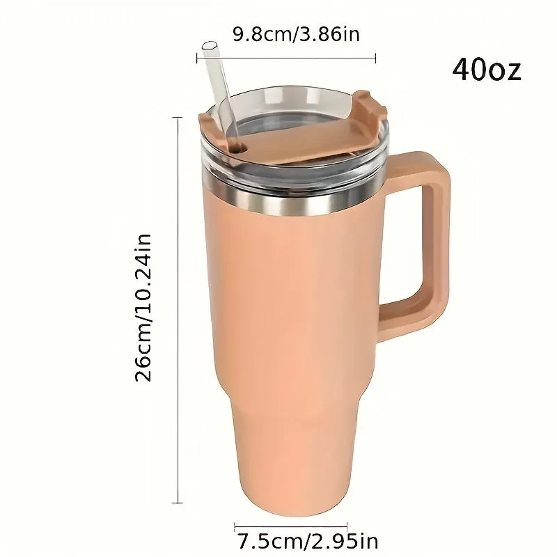 1200ml/40oz Stainless Steel Insulation Cup - Ultra-Portable, Stylish, Leak-Proof, and Insulated for Hot and Cold Drinks - Perfect for Travel, Outdoor Sports, and Camping - 1pc Large Capacity, Ideal Christmas Gift