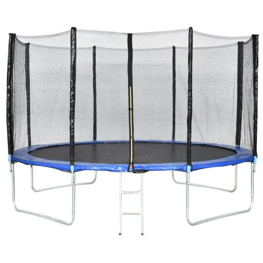 13 Feet Combo Bounce Jump Safety Trampoline with Spring Pad Ladder