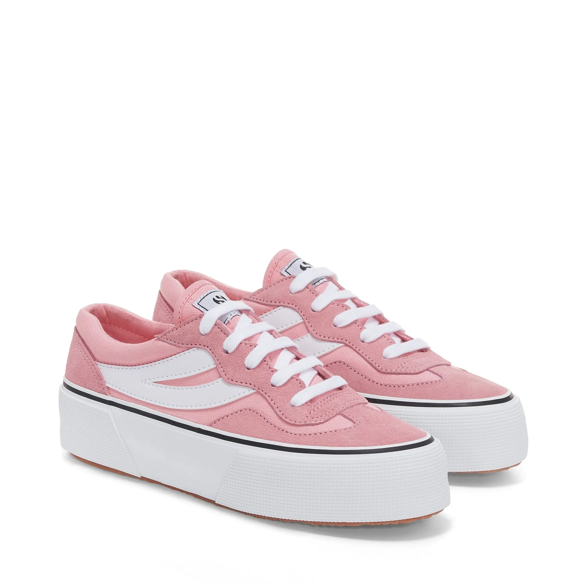 3041 Revolley Colorblock Platform Sneakers - Pink