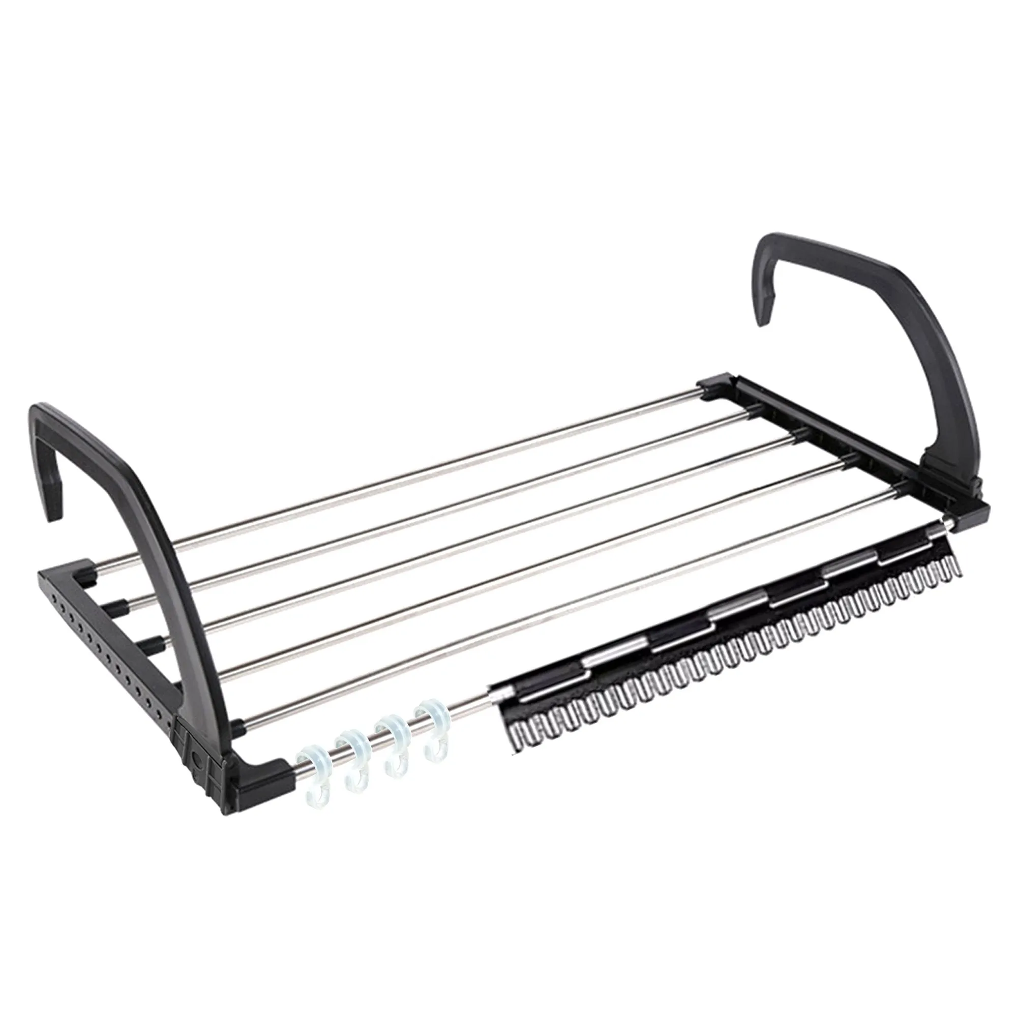 4649 Adjustable Folding Clothes Drying Racks Hanger Shelf