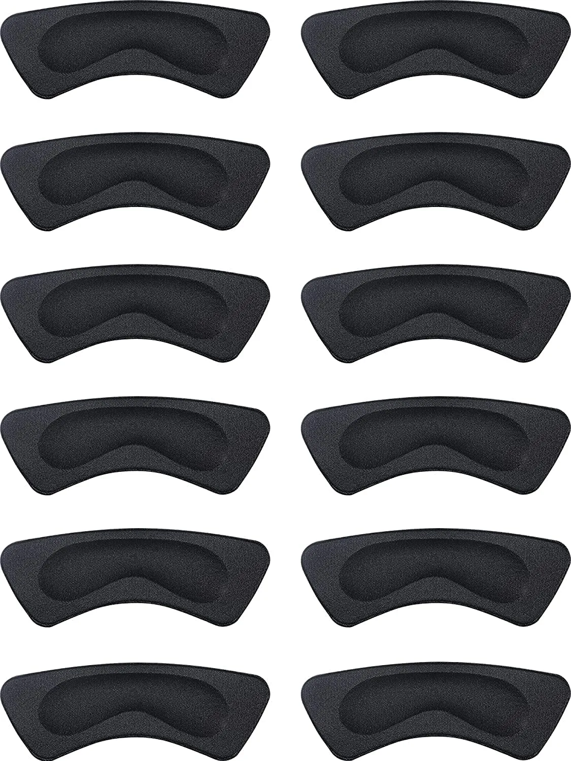 6 Pairs Heel Cushion Pads Heel Grip Liner Heel Shoe Grips Liner Self Adhesive Shoe Insoles Foot Care Protector Heel Shoe Grips Line for Women Men - Black