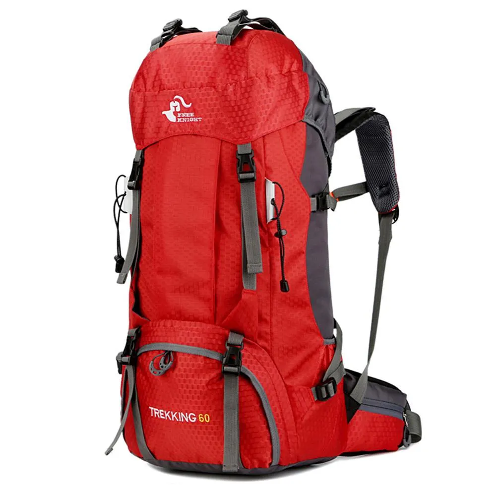 60L Climbing Waterproof Backpack with Rain Coat