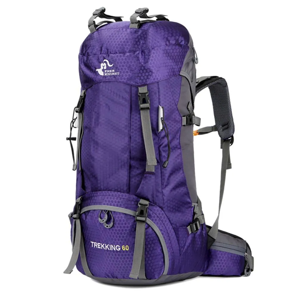 60L Climbing Waterproof Backpack with Rain Coat