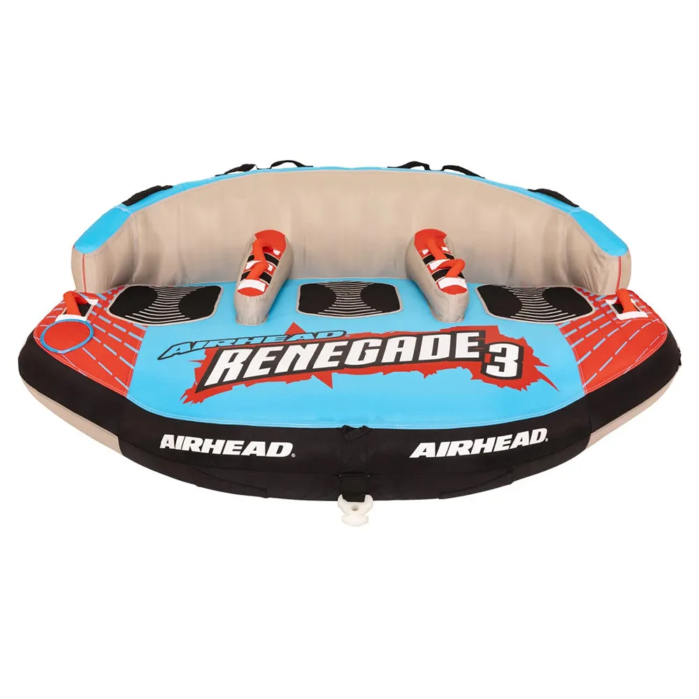 Airhead Renegade 3 Person Inflatable Water Tube Kit w/ Boat Rope & Pump (Used)