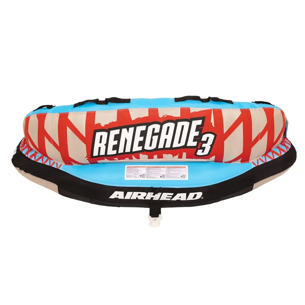 Airhead Renegade 3 Person Inflatable Water Tube Kit w/ Boat Rope & Pump (Used)