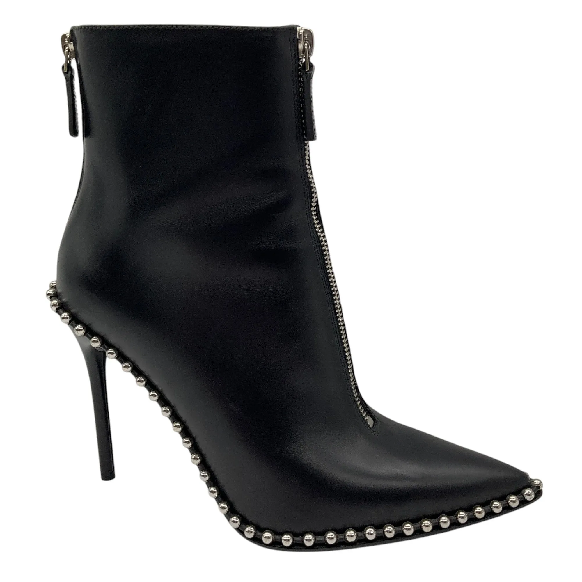 Alexander Wang Black / Silver Studded Leather Ankle Boots