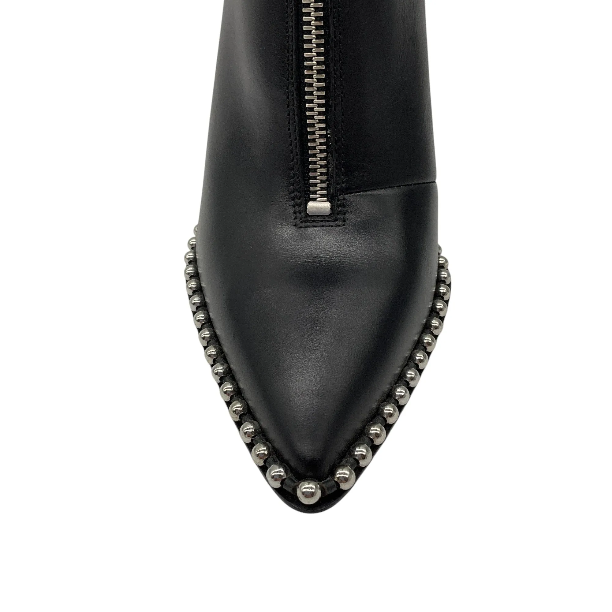 Alexander Wang Black / Silver Studded Leather Ankle Boots