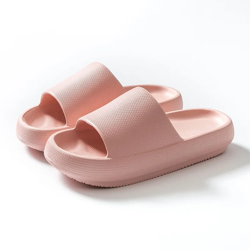 Amozae Women Men Summer Fashion Slippers Slide Sandals Beach High Heels Shower Thick Soft Sole Ladies Boys Girls Bathroom Shoes