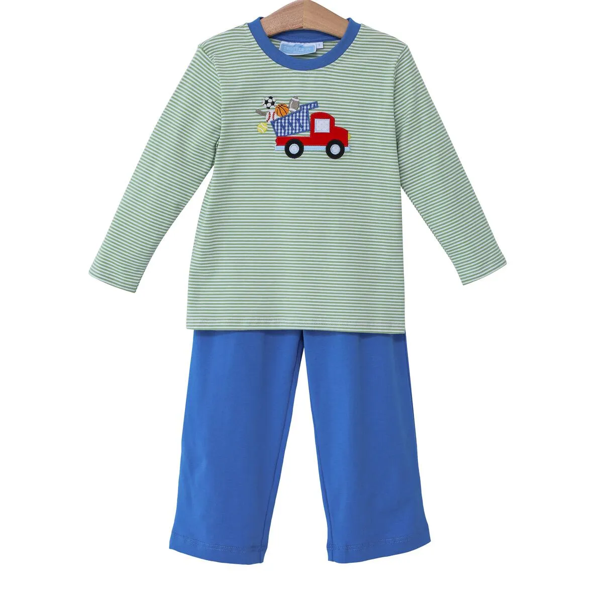 Applique Pant Set - Sports Dump Truck