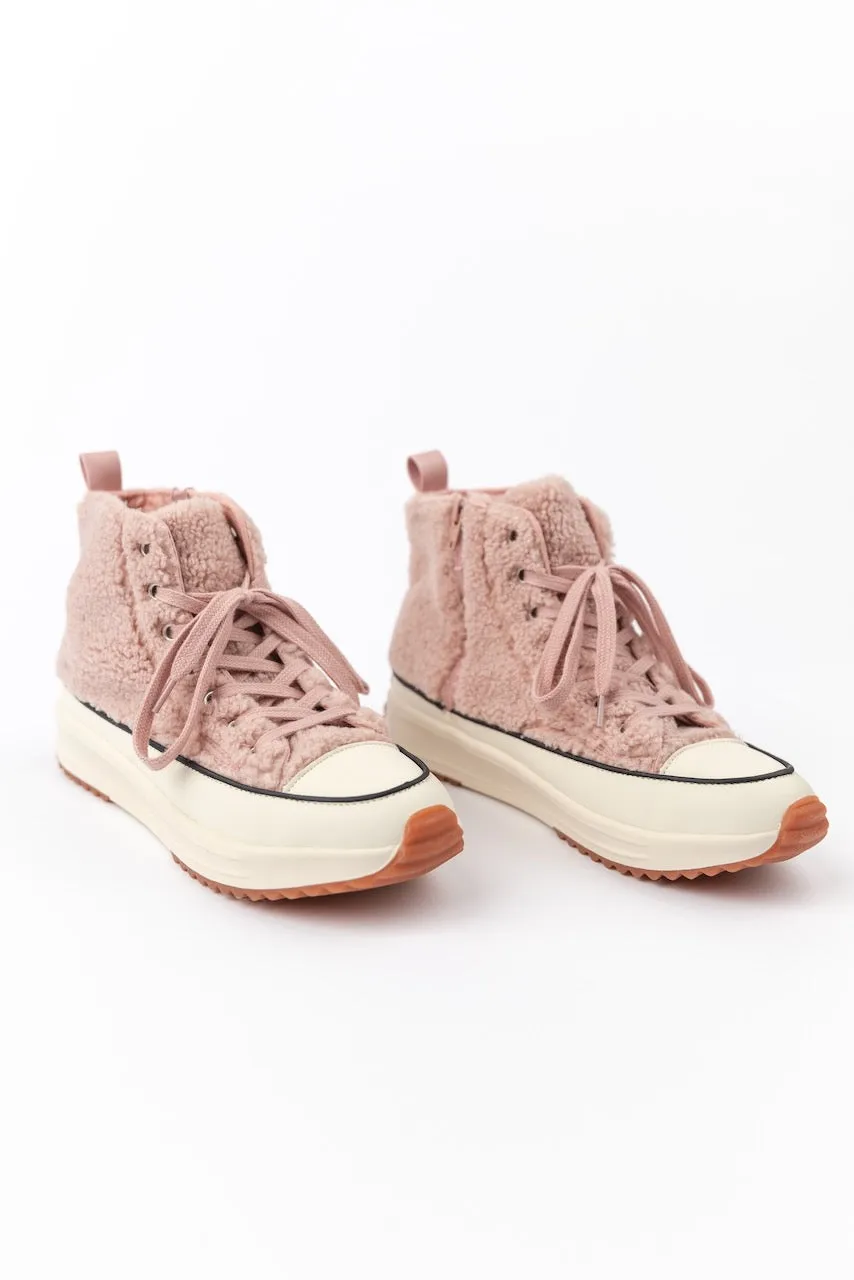 Aubrey Sherpa High Top Platform Sneakers