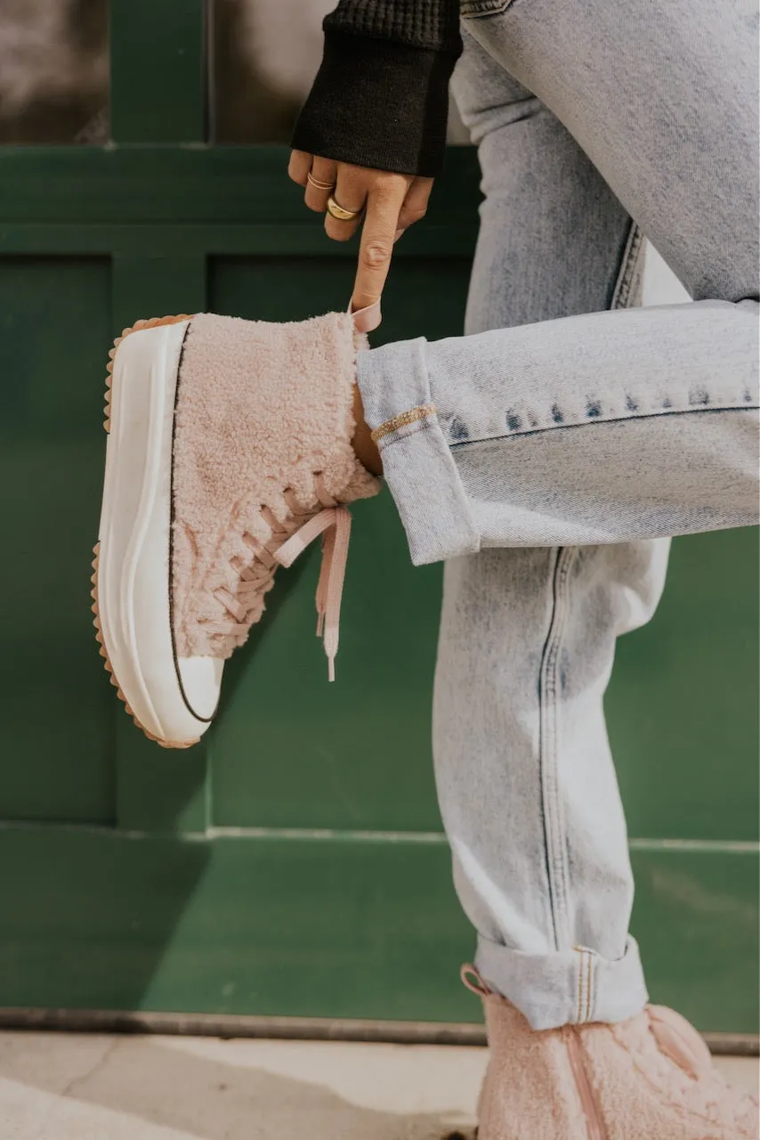 Aubrey Sherpa High Top Platform Sneakers