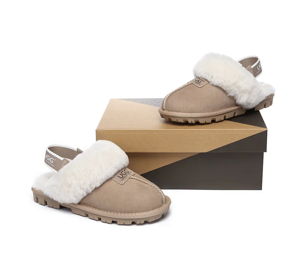 AUSTRALIAN SHEPHERD® UGG Slippers Sheepskin Wool Removable Strap Slingback Suzie ll