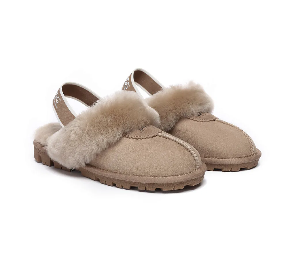 AUSTRALIAN SHEPHERD® UGG Slippers Sheepskin Wool Slingback Waffle Plus