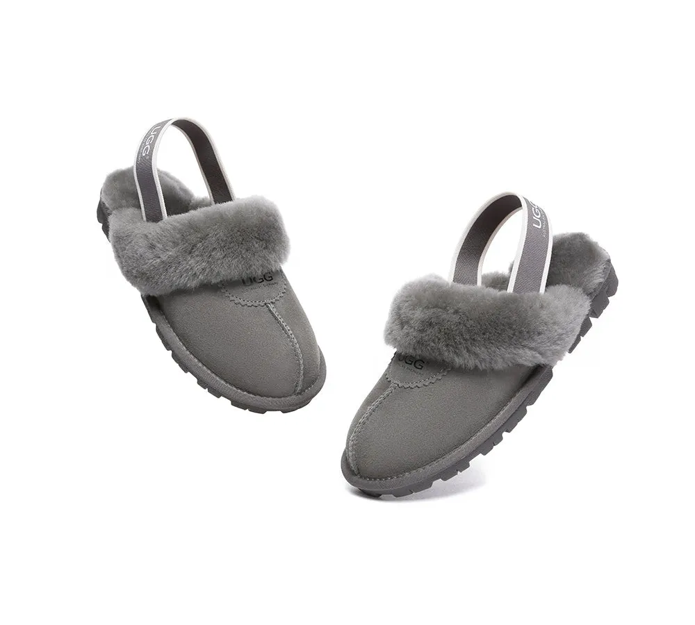 AUSTRALIAN SHEPHERD® UGG Slippers Sheepskin Wool Slingback Waffle Plus