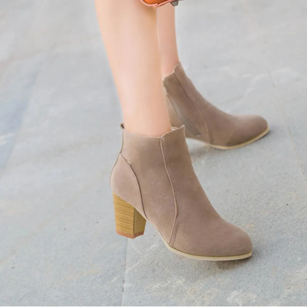 Autumn Winter Boots With High Heels Boots Shoes Martin Boots Women Ankle