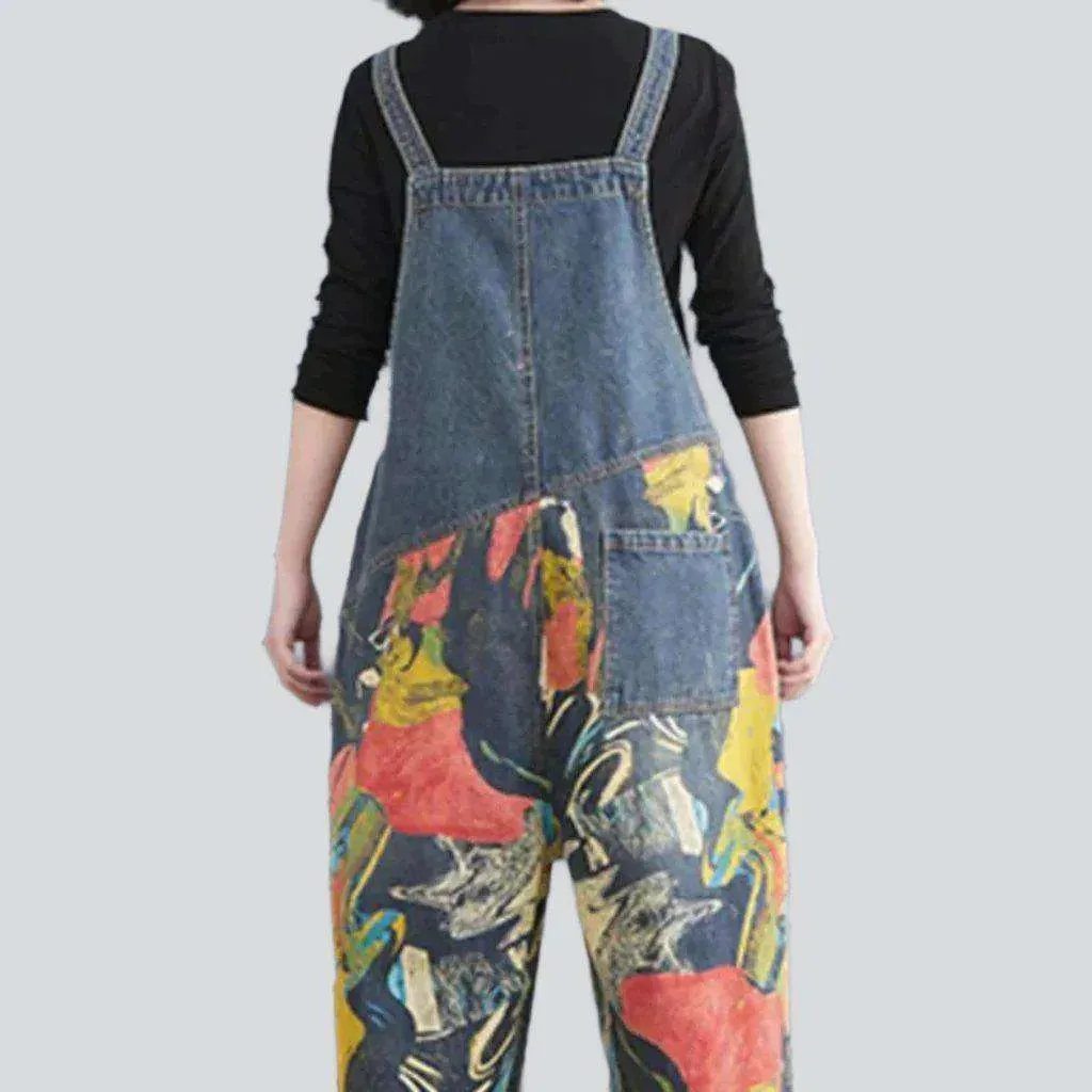 Baggy y2k women's denim dungaree