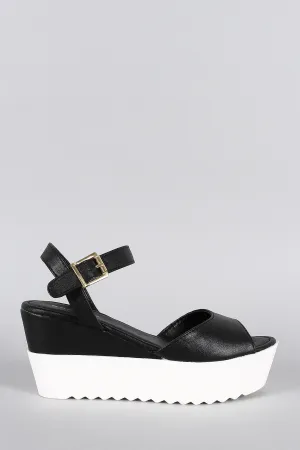 Bamboo Two Tone Wedge