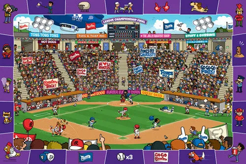 Baseball Poster for Kids Room ("Spot and Find") - Eurographics Inc.