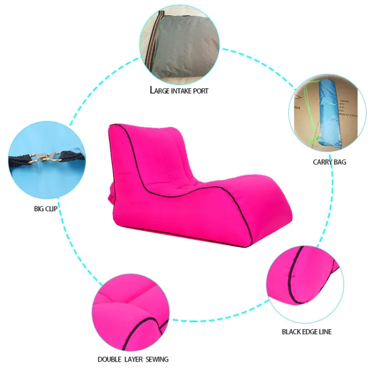 BB1803 Foldable Portable Inflatable Sofa Single Outdoor Inflatable Seat, Size: 100 x 80 x 70cm(Black)