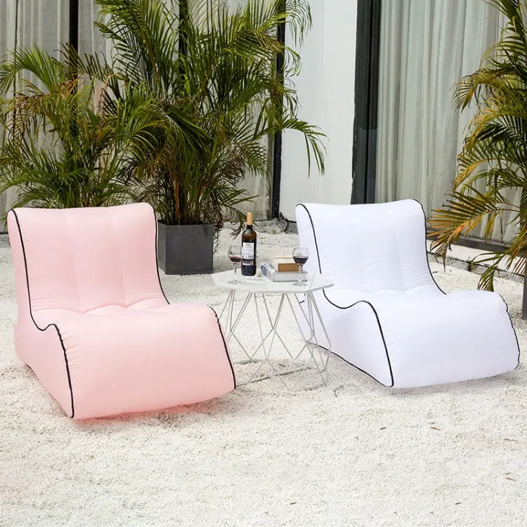 BB1803 Foldable Portable Inflatable Sofa Single Outdoor Inflatable Seat, Size: 90 x 70 x 65cm(Rose Red)