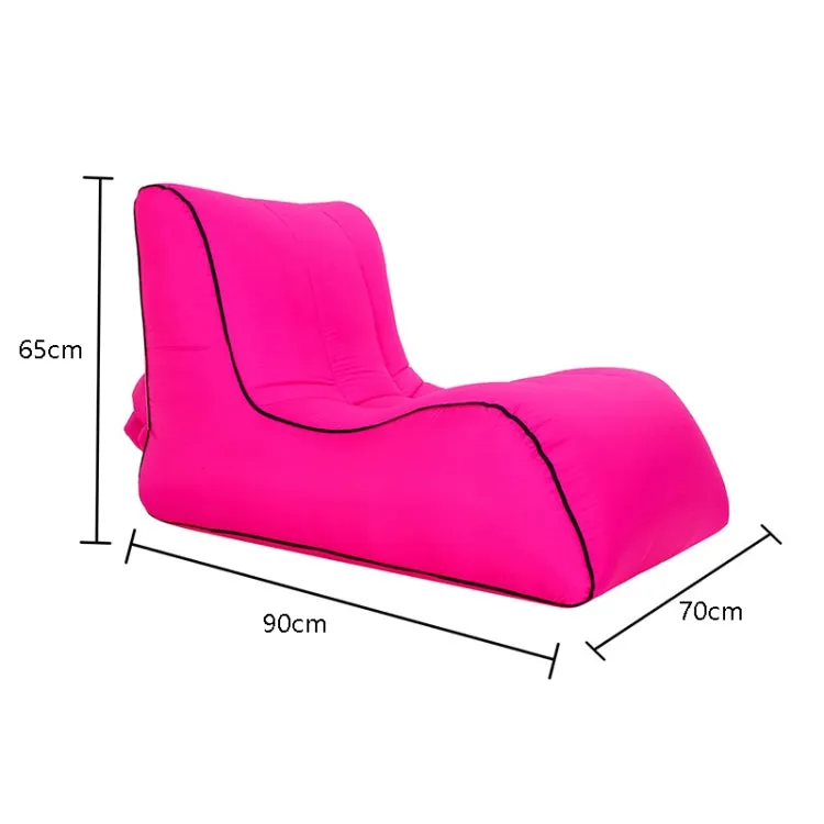 BB1803 Foldable Portable Inflatable Sofa Single Outdoor Inflatable Seat, Size: 90 x 70 x 65cm(Rose Red)