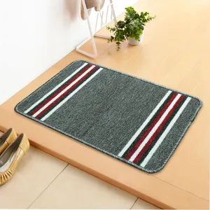 BEDSPUN Polypropylene Anti Slip Floor Door Mat in Home Kitchen Office Entrance Mats (37x57 cm), Grey, Nylon