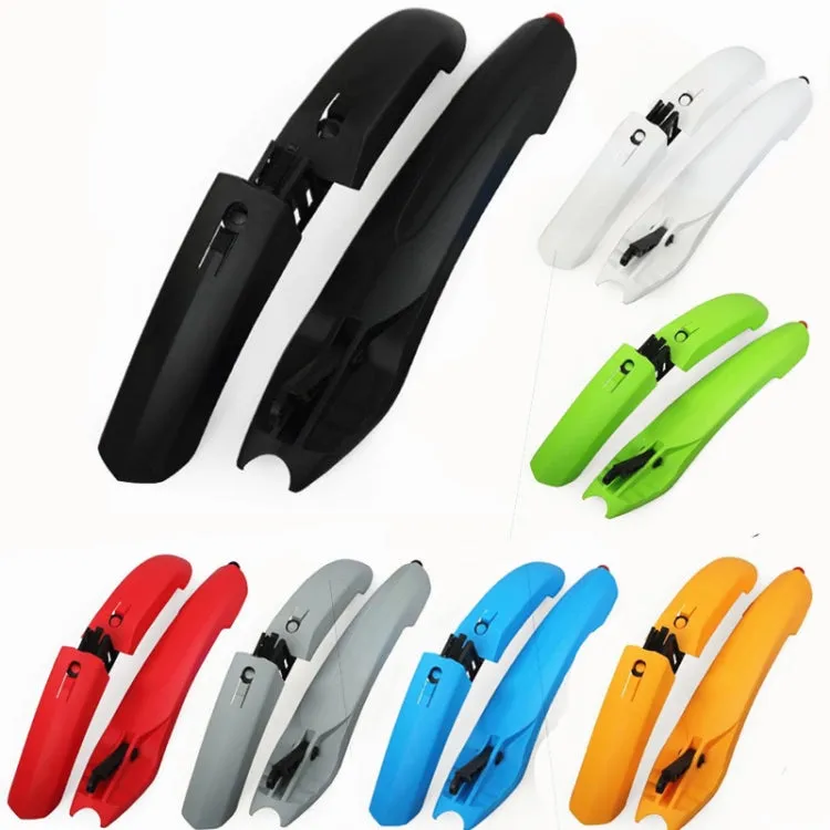Bicycle Fender With LED Taillights Mountain Bike Fender Quick Release 26 Inch Riding Accessories(Green)