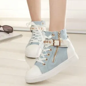 Blue Straps Studs Sneakers Shoes SD02311