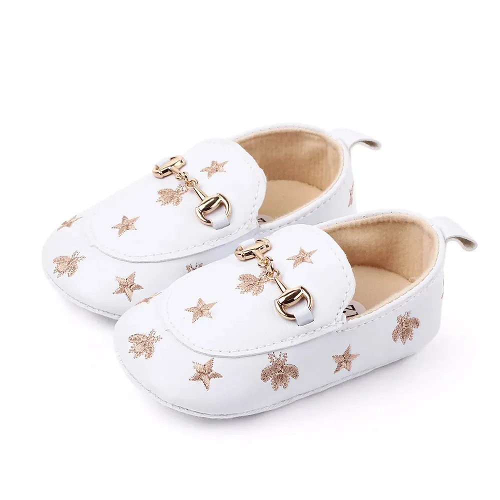 Brand New Infant Boy Shoes Newborn Footwear Toddler Girl Soft Moccasins Cute Cartoon Bees Star Loafers for 1 Year Old Baby Items