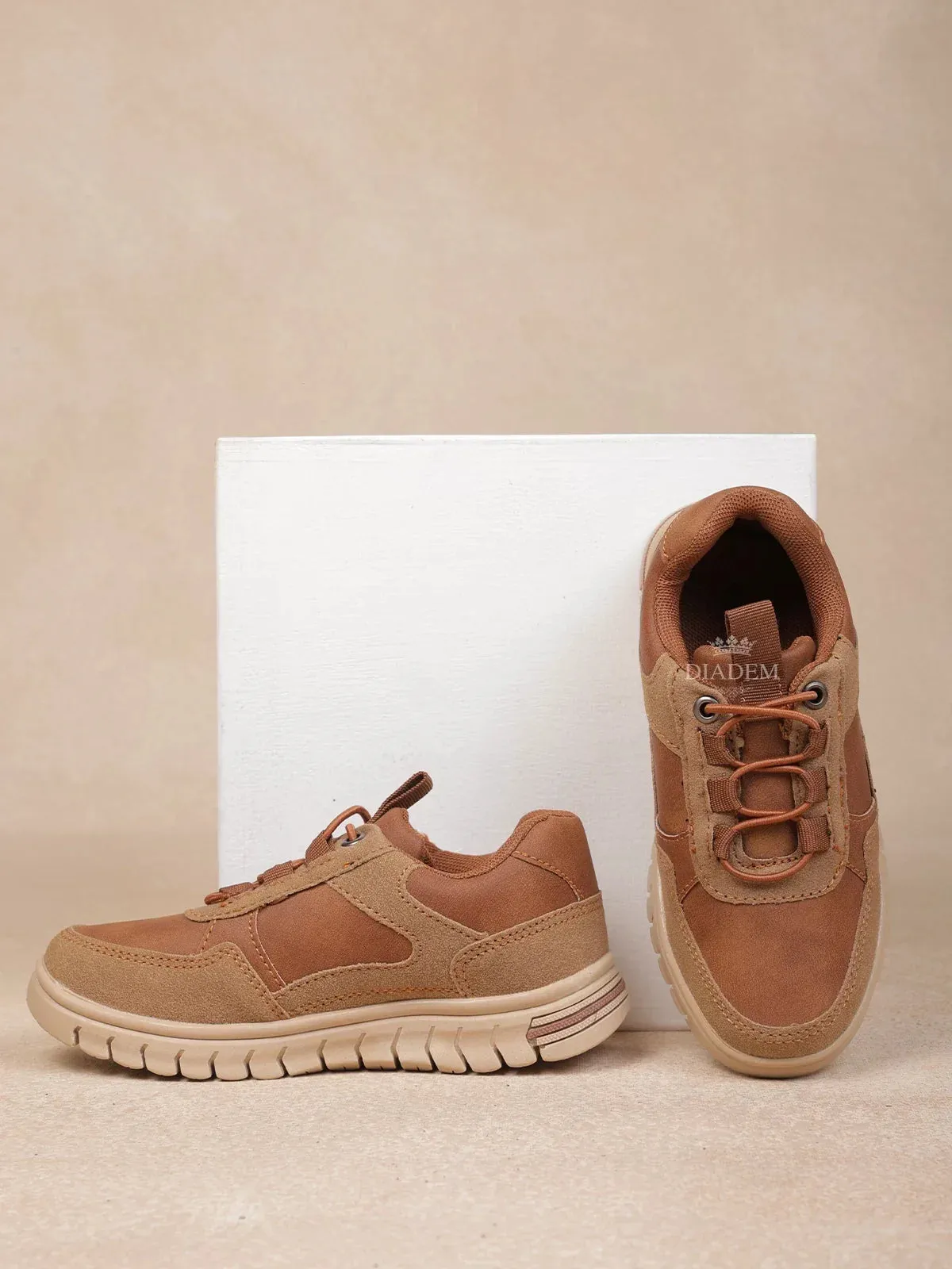 Brown Leather Casual Shoes for Boys