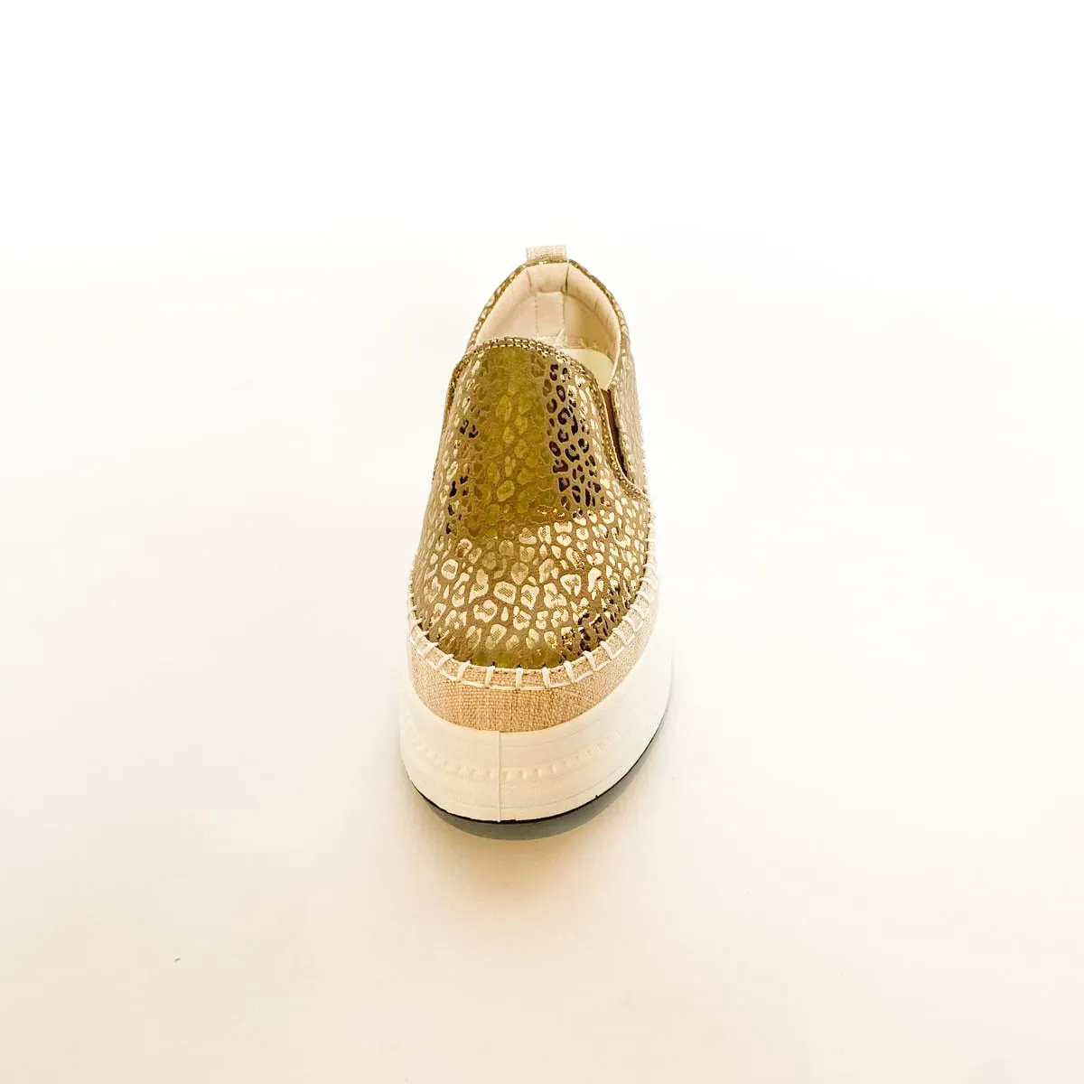 Butterfly Senhora 13 gold slip on