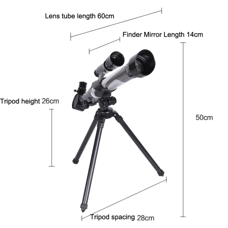 C2130 20X-40X HD Astronomical Telescope With Multi-Eyepiece(As Show)