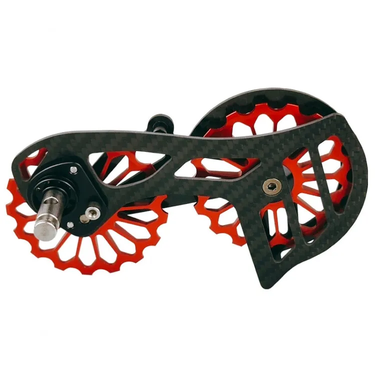 Carbon Fiber Guide Wheel For Road Bike Bicycle Bearing Rear Derailleur Guide Wheel Parts, Model Number: SD1 Red