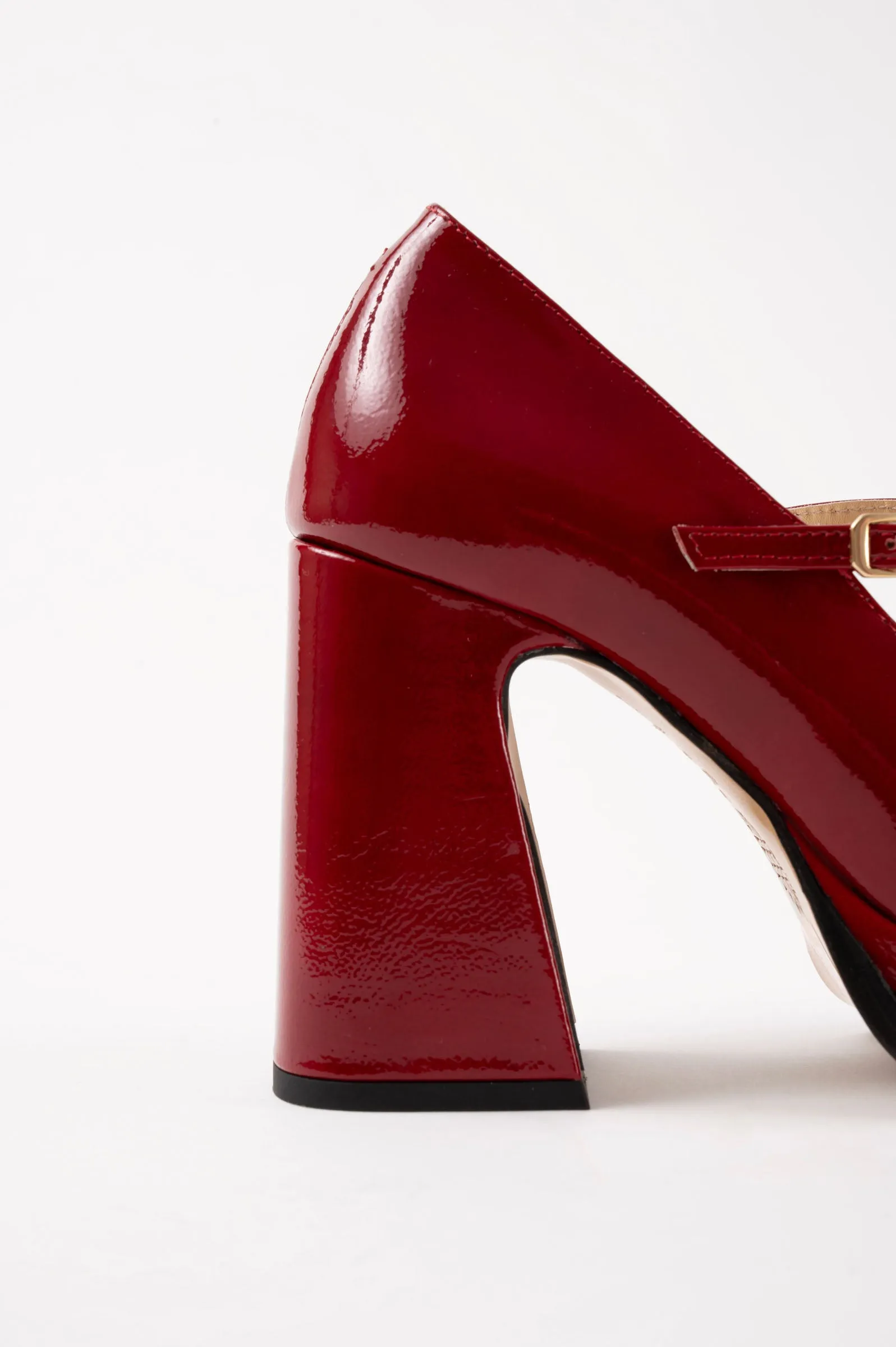 CASILDA - Berry Patent Leather Mary Jane Pumps