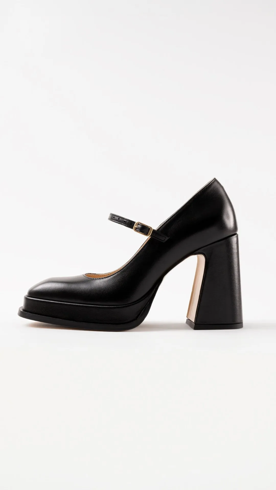 CASILDA - Black Leather Mary Jane Pumps