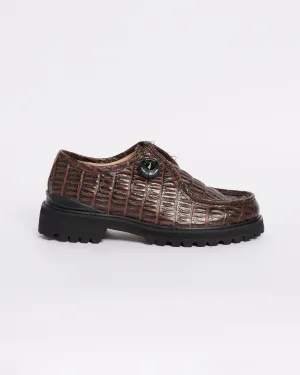 Chaussure de Marche in Alligator Brown