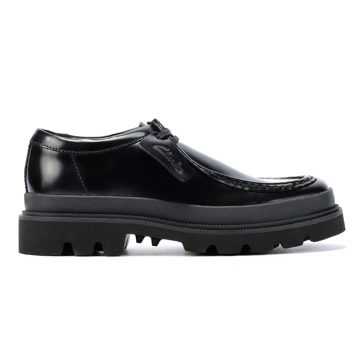 Clarks Badell Seam Leather Men's Black Lace-Up Shoes