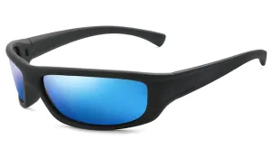 Classy Men Blue Mirrored Sports Sunglasses