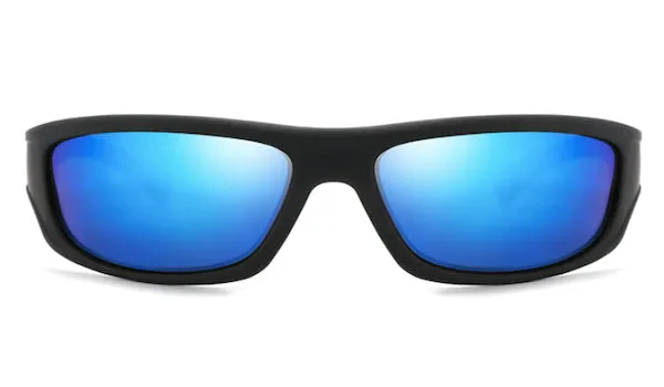 Classy Men Blue Mirrored Sports Sunglasses