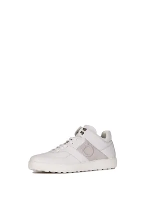 Cliff Leather Mid-Top Sneakers - White