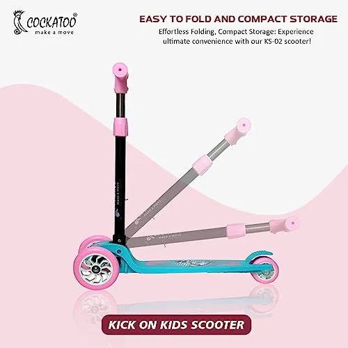 Cockatoo Rat & Cat Series KS01 Kick Scooter 3 to 10 Years Boys & Girls, Kids Scooter with PVC Wheels & Rare Brakes