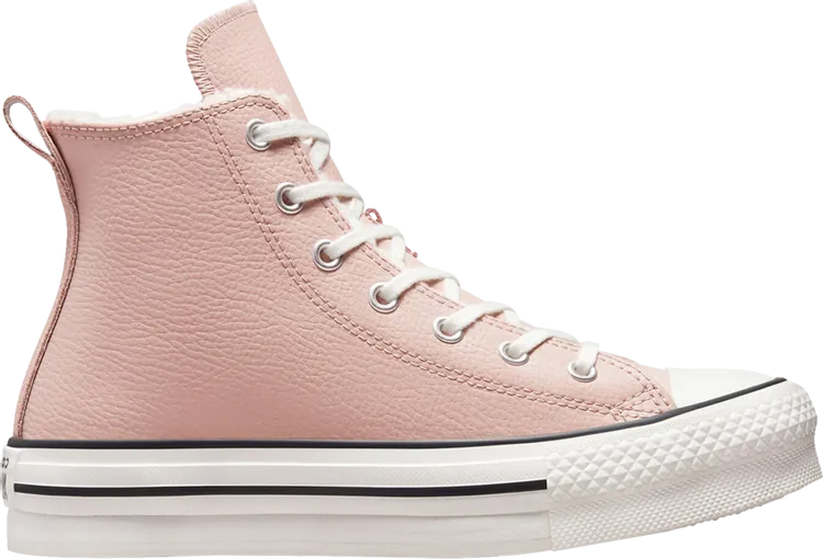 Converse Chuck Taylor All Star Lift Platform High GS Stone Mauve Sneakers, Pink