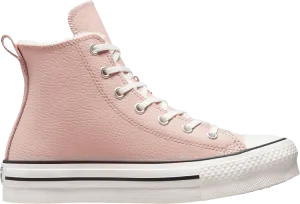 Converse Chuck Taylor All Star Lift Platform High GS Stone Mauve Sneakers, Pink