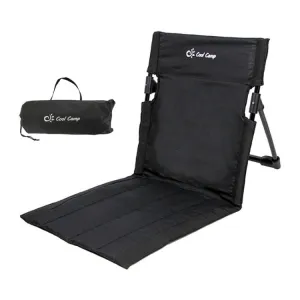 COOL CAMP C-Y006 Outdoor Camping Back Cushion Aluminum Folding Beach Chair Park Wild Leisure Chair(Black)