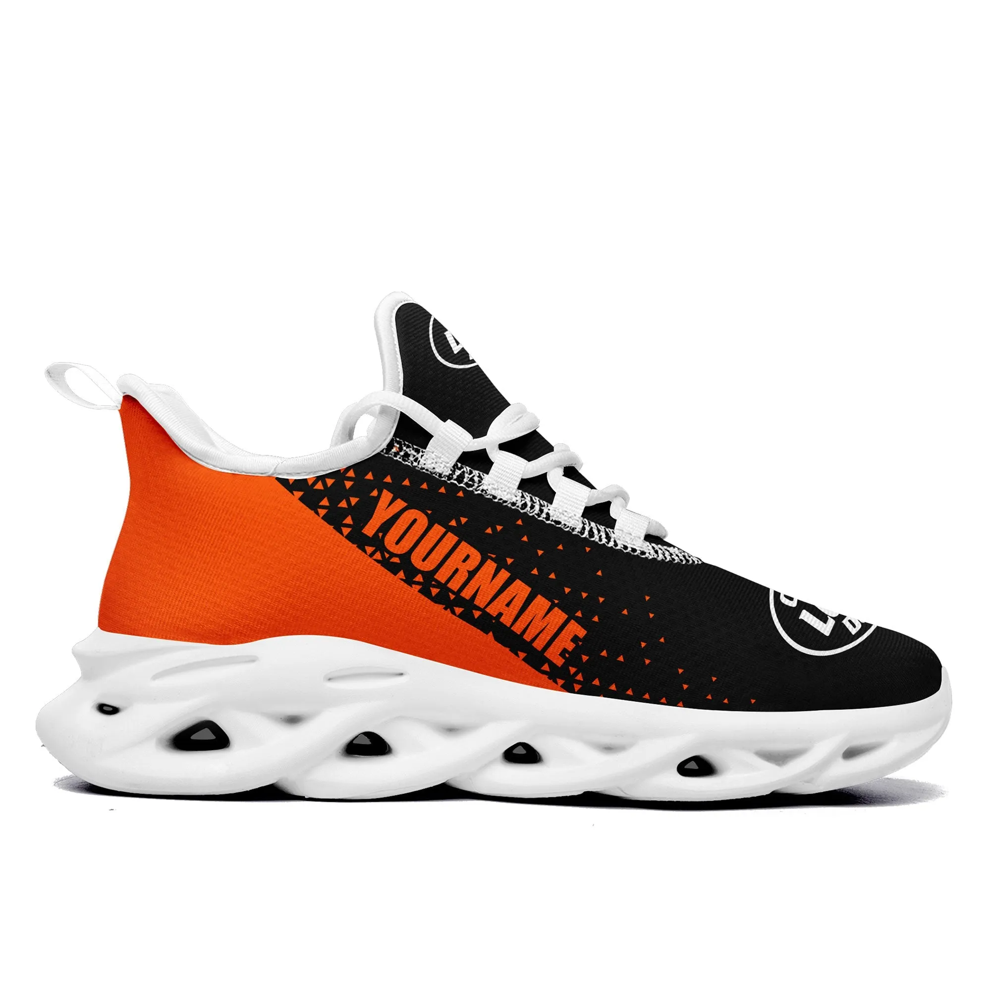 Custom Black Orange Jersey MaxSoul Shoes and Hat Combo Offer Personalized ZH-D0b0087-b