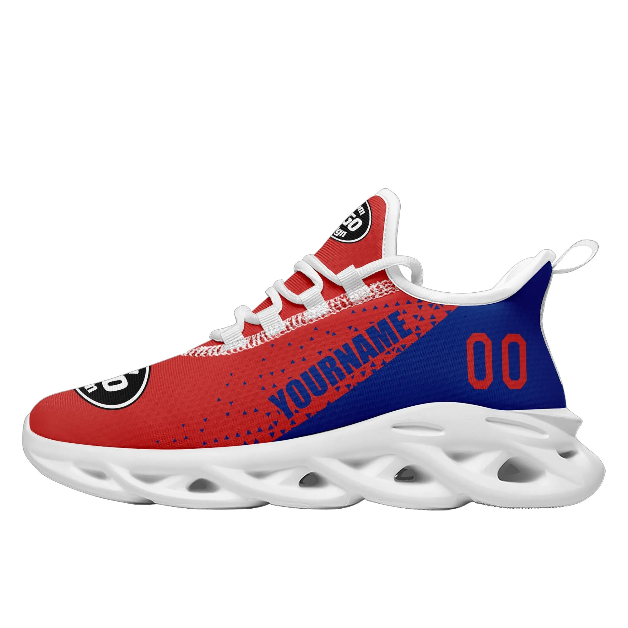 Custom Blue Red Jersey MaxSoul Shoes and Hat Combo Offer Personalized ZH-D0b008f-b