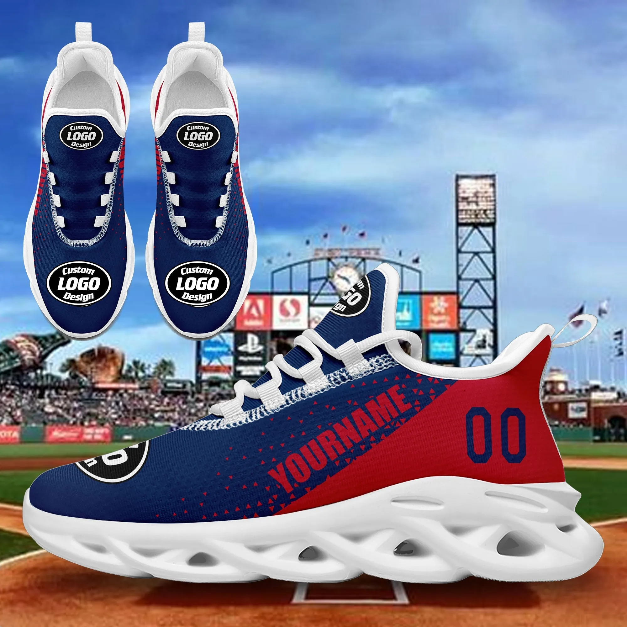 Custom Blue Red Jersey MaxSoul Shoes and Hat Combo Offer Personalized ZH-D0b009a-b