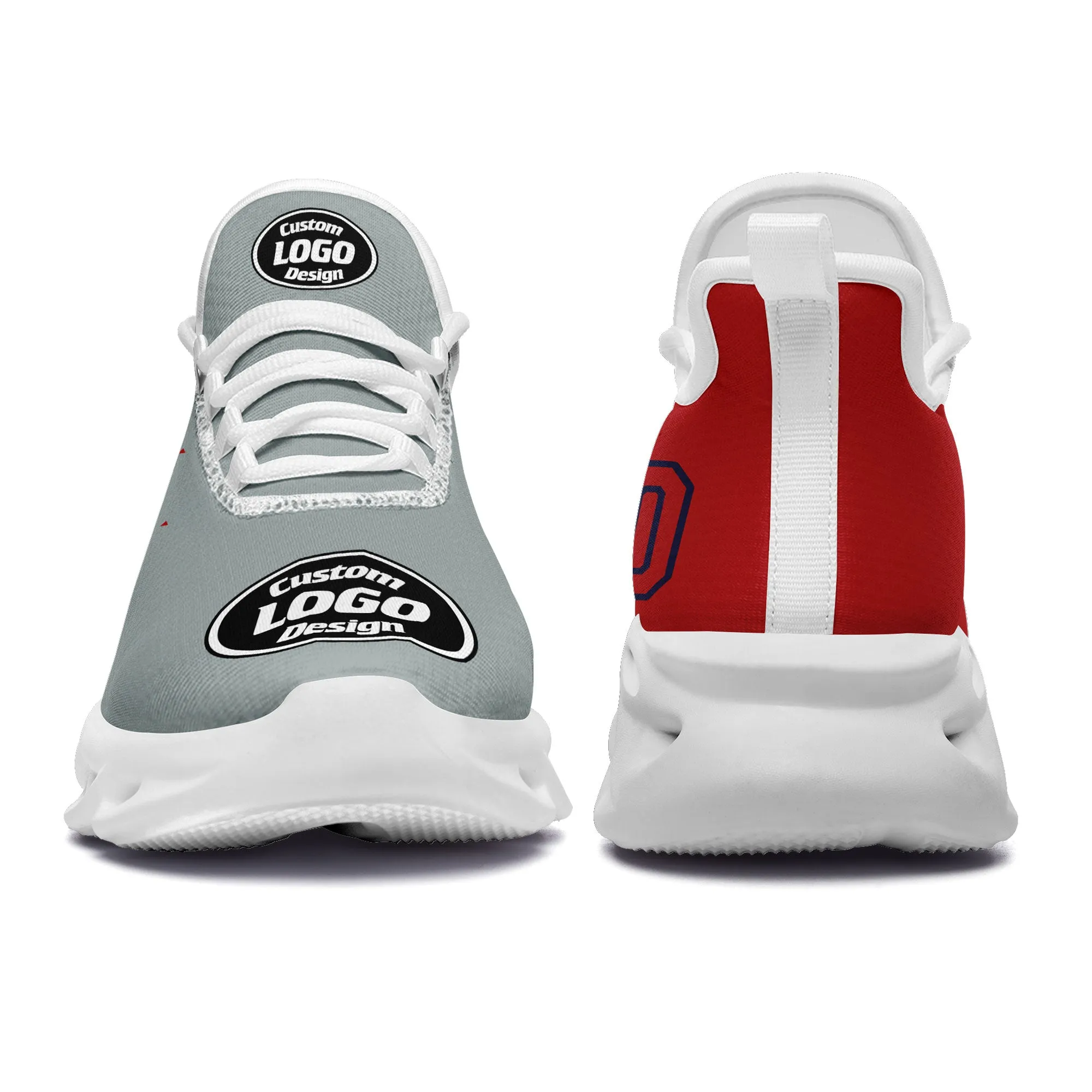 Custom Grey Red Jersey MaxSoul Shoes and Hat Combo Offer Personalized ZH-D0b0088-b