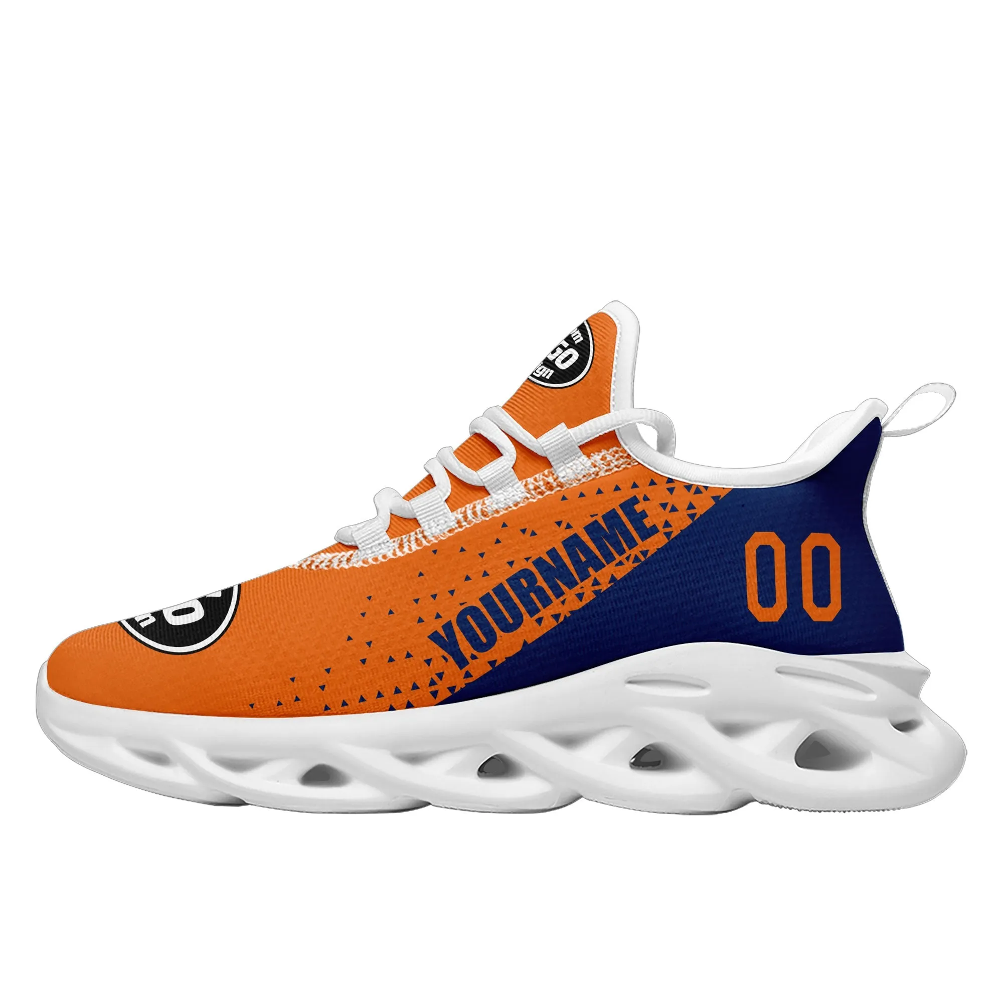 Custom Orange Blue Jersey MaxSoul Shoes and Hat Combo Offer Personalized ZH-D0b0090-b