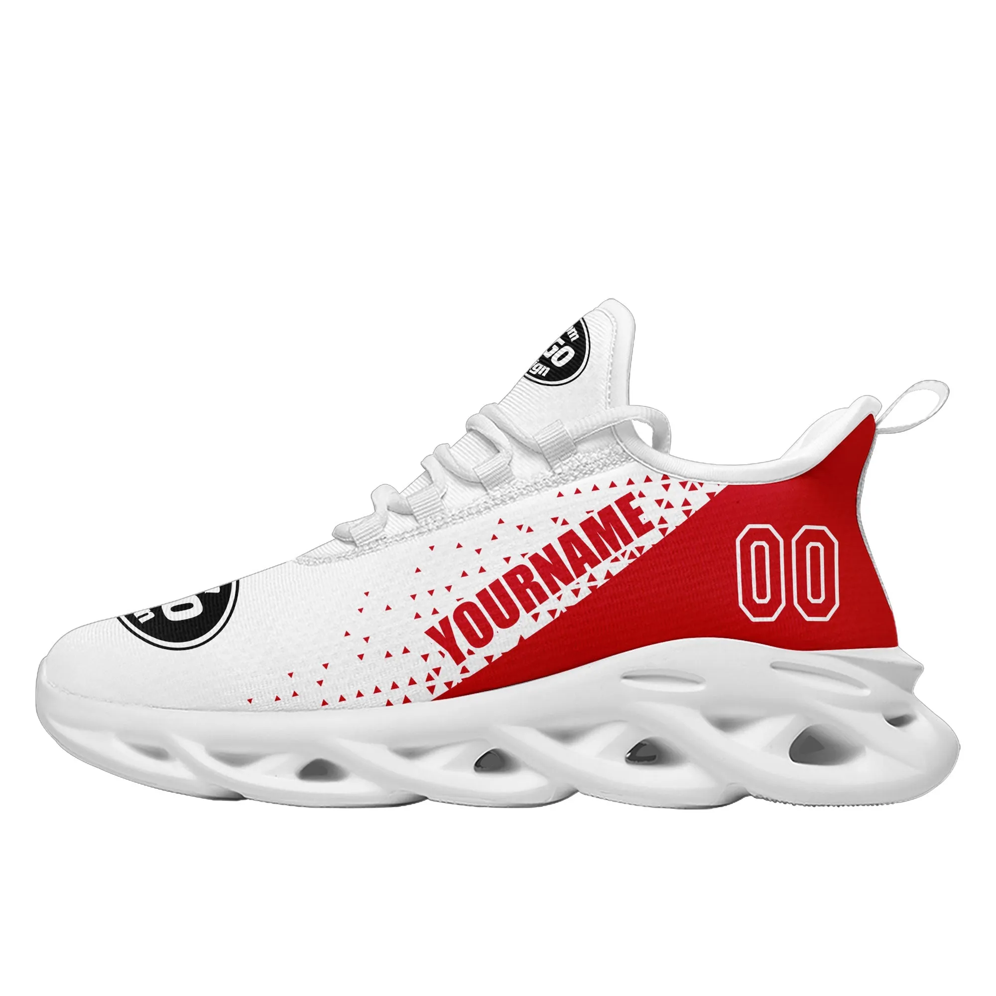 Custom White Red Jersey MaxSoul Shoes and Hat Combo Offer Personalized ZH-D0b008e-b